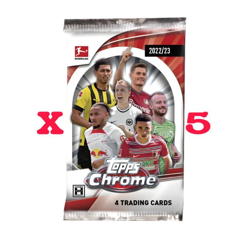 2022/23 Topps Chrome Bundesliga Soccer Hobby Pack - 5 Pack